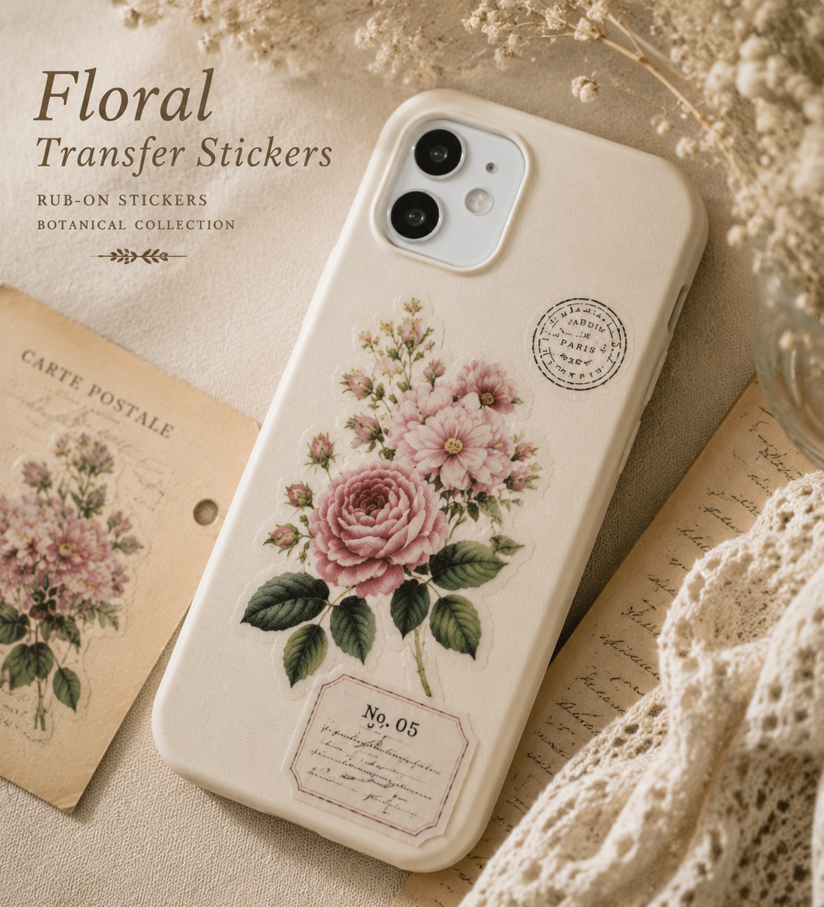Floral Transfer Stickers