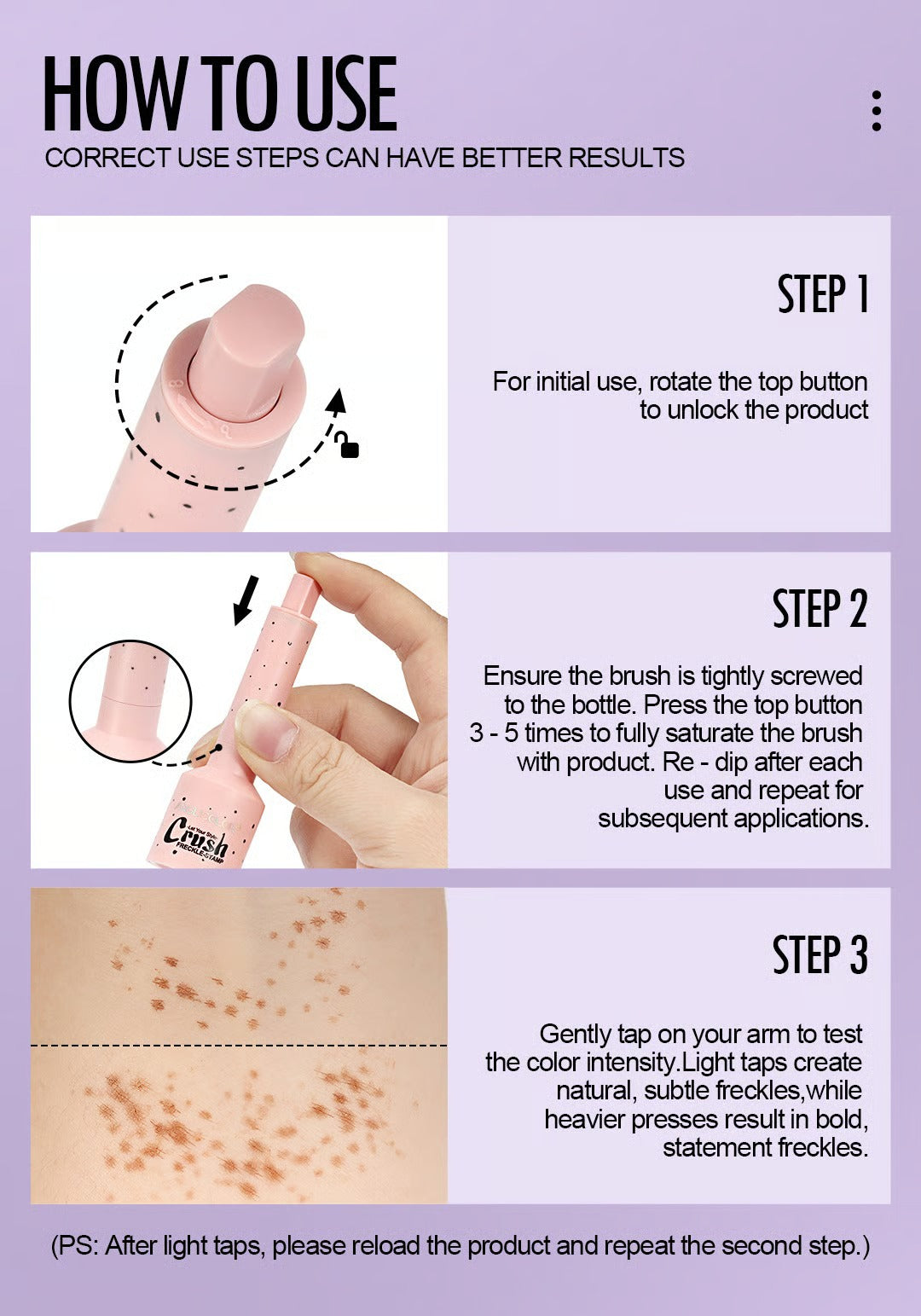 Natural-looking Faux Freckle Stamp