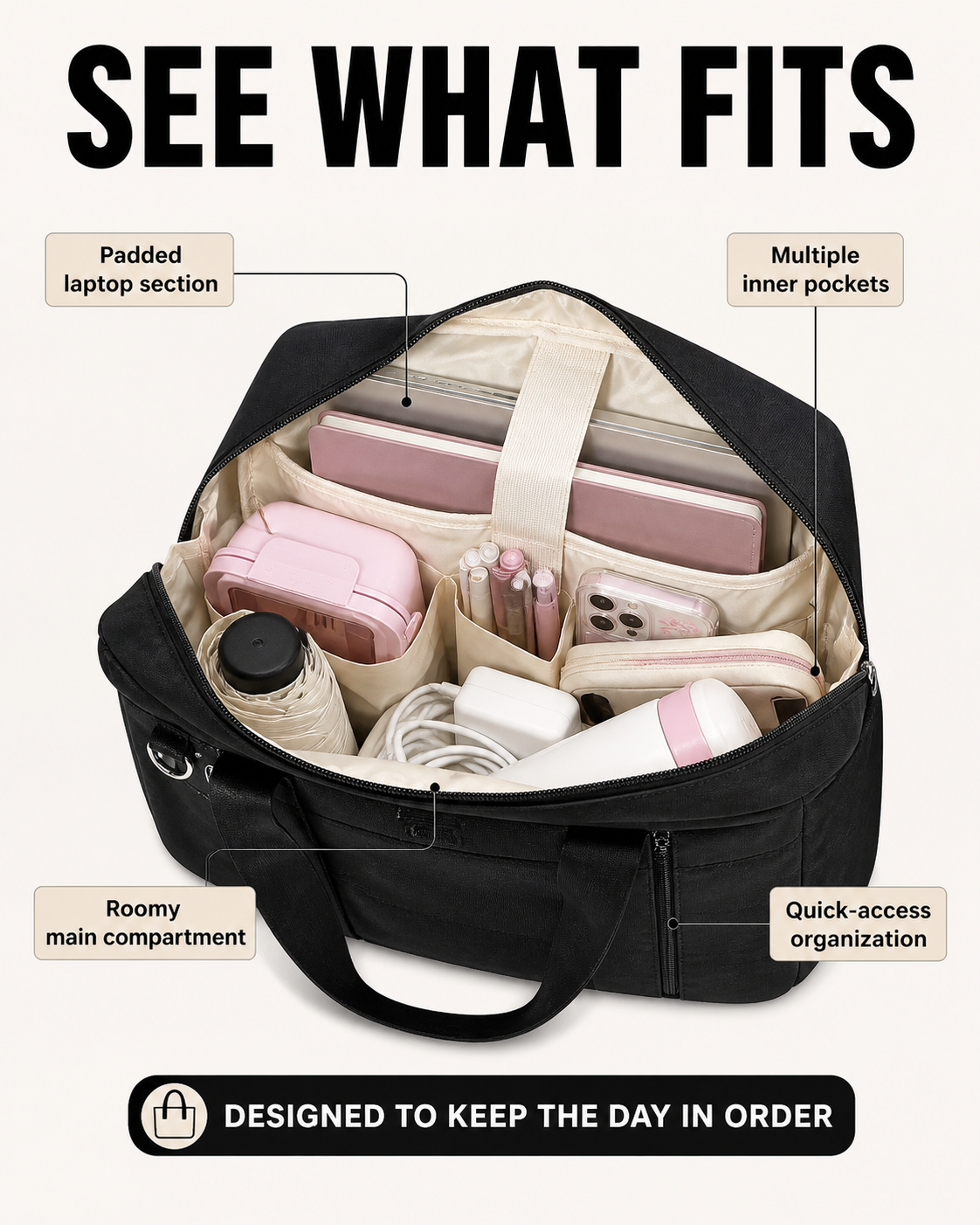 Kanso Kuro Japanese Bag