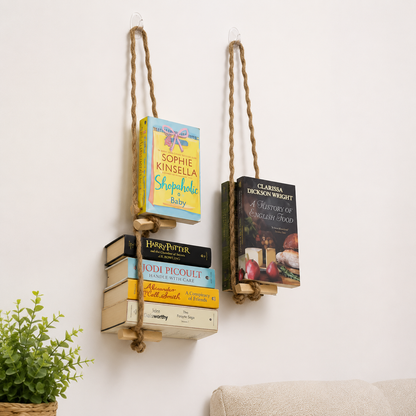 Rustic Rope Book Organizer