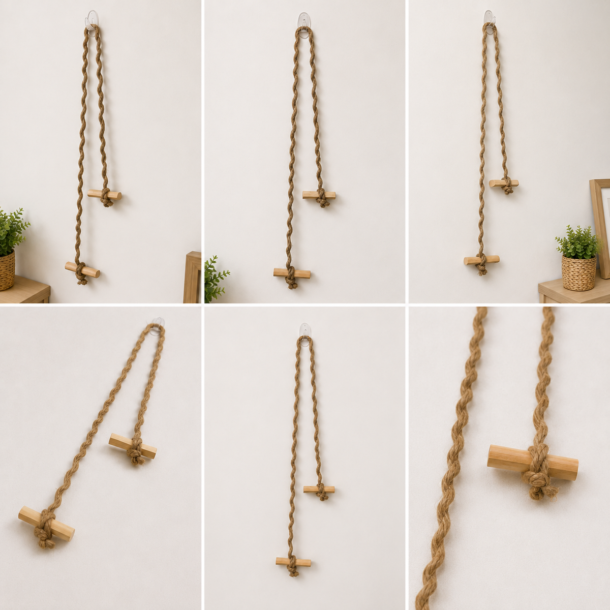 Rustic Rope Book Organizer