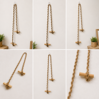 Rustic Rope Book Organizer