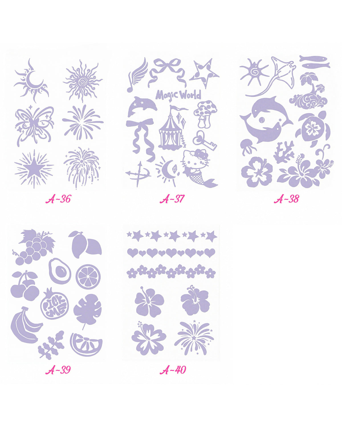 Glitter Tattoo Stickers