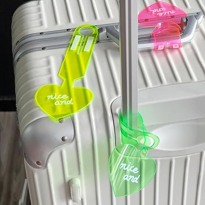 Heart-Shaped PVC Luggage Tags
