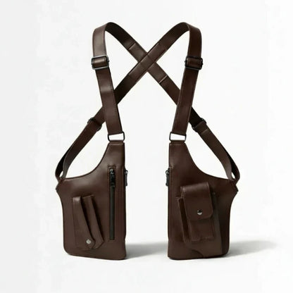Adjustable Medieval Leather Harness Holster Bag