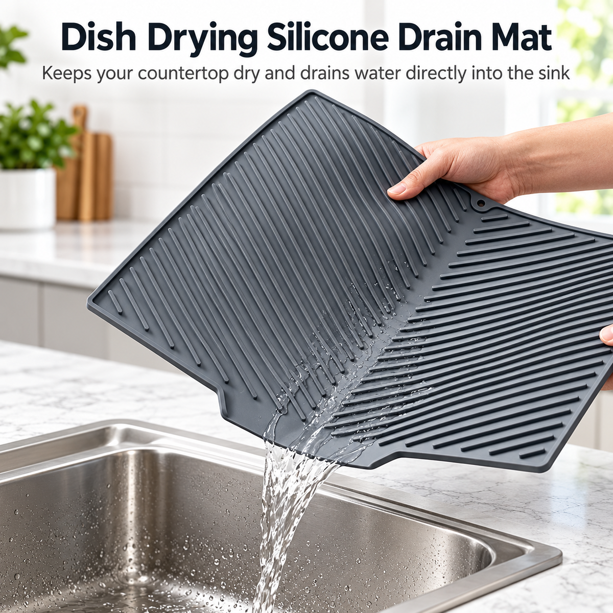 Dish Drying Silicone Drain Mat