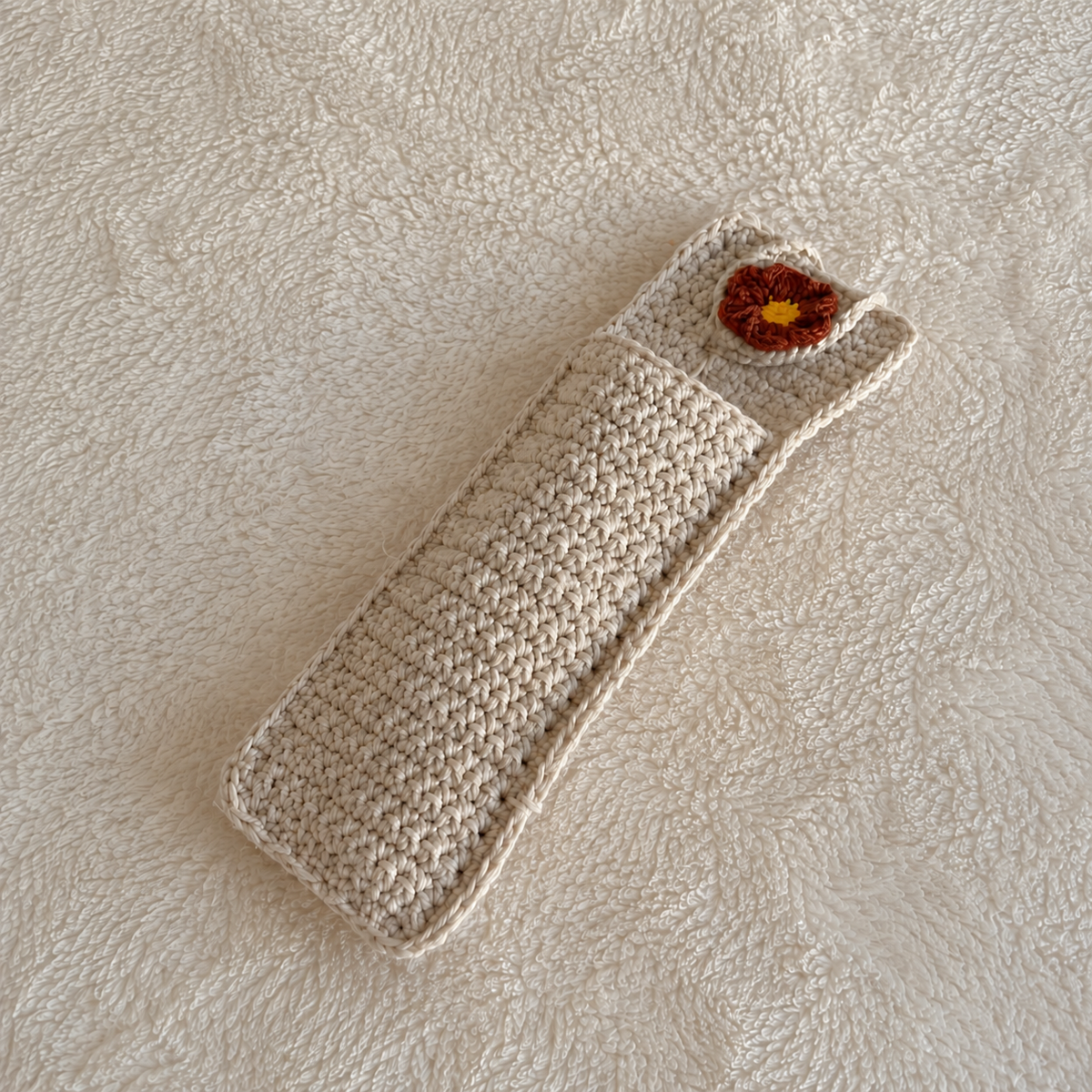 Crocheted Pocket Bookmark & Pen Holder