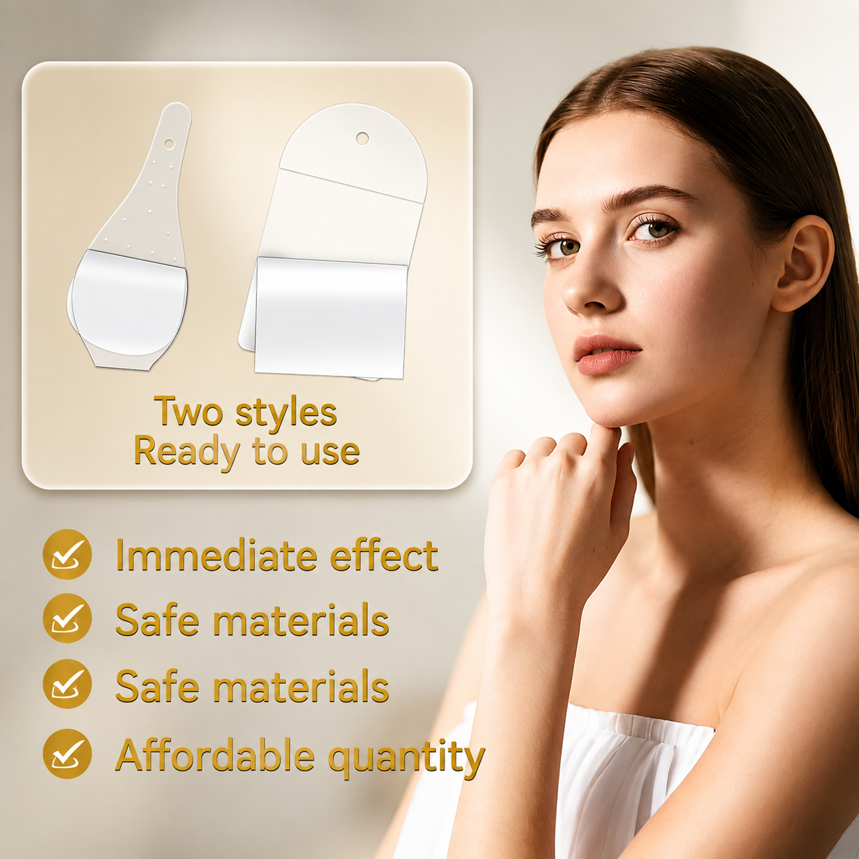Anti-Sagging Face Lift Tape With Adjustable Elastic Band