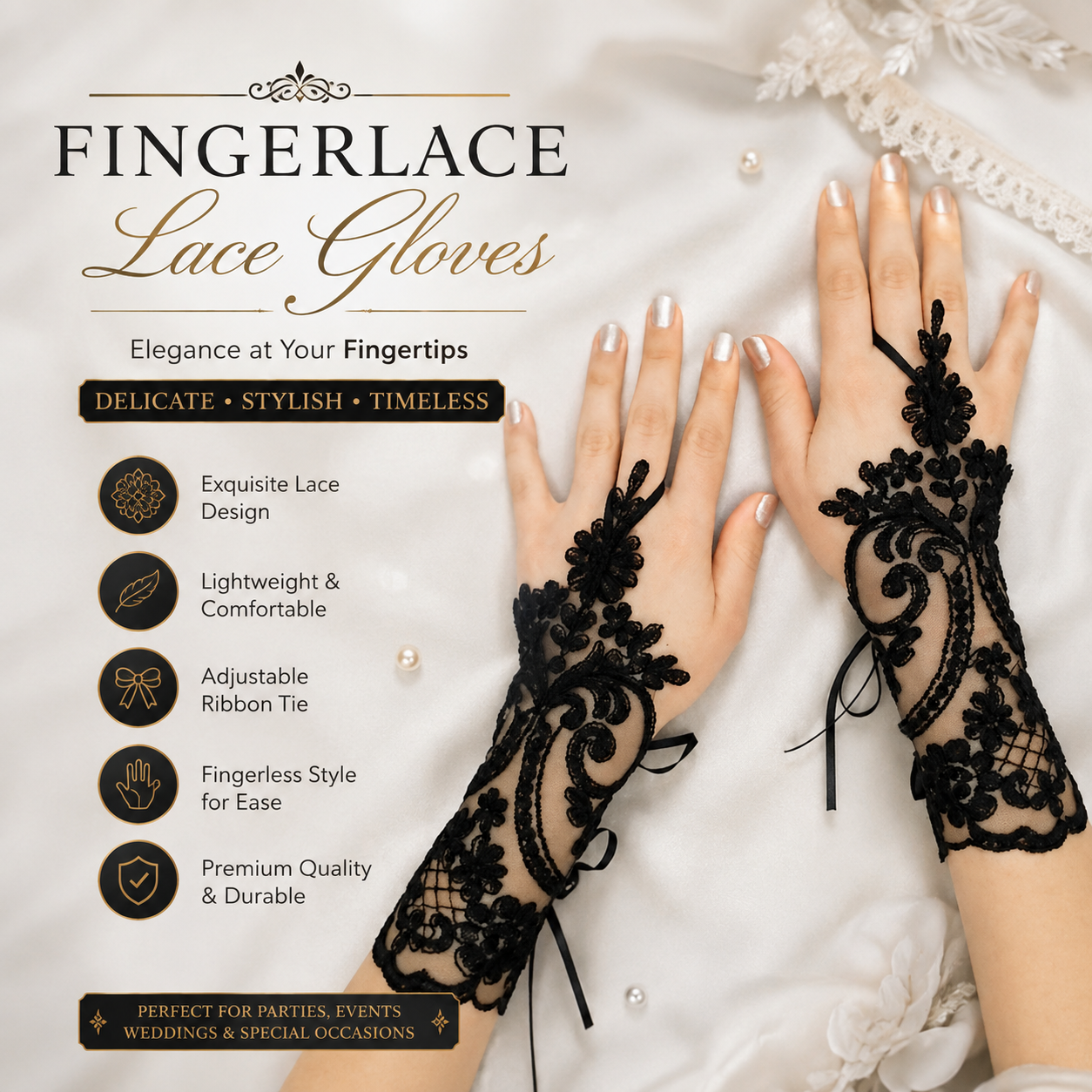 Fingerlace Lace Gloves