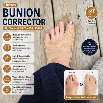 Unisex Bunion Corrector Big Toe & Tail Toe Pain Relief