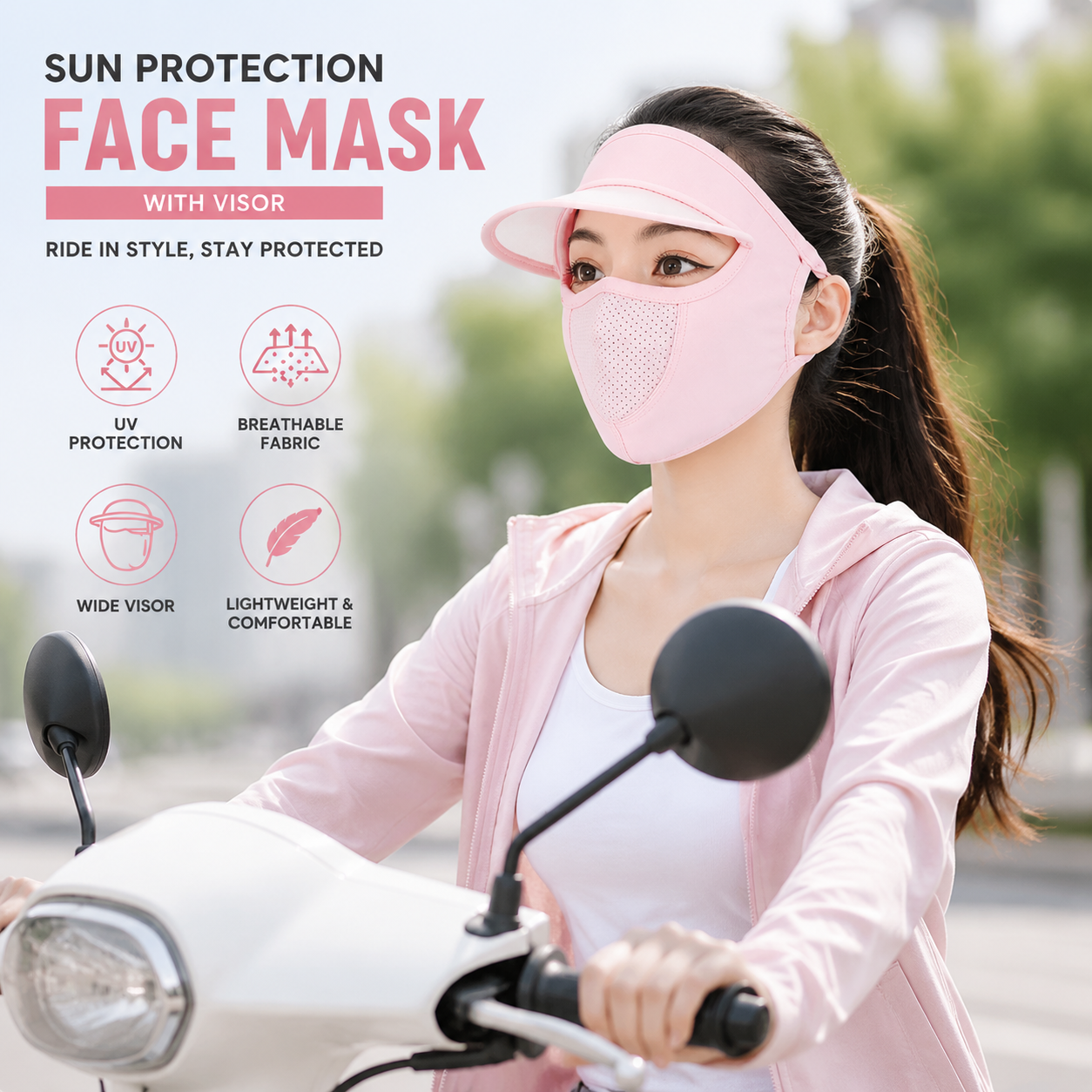 Sun Protection Hat with Facial Shield