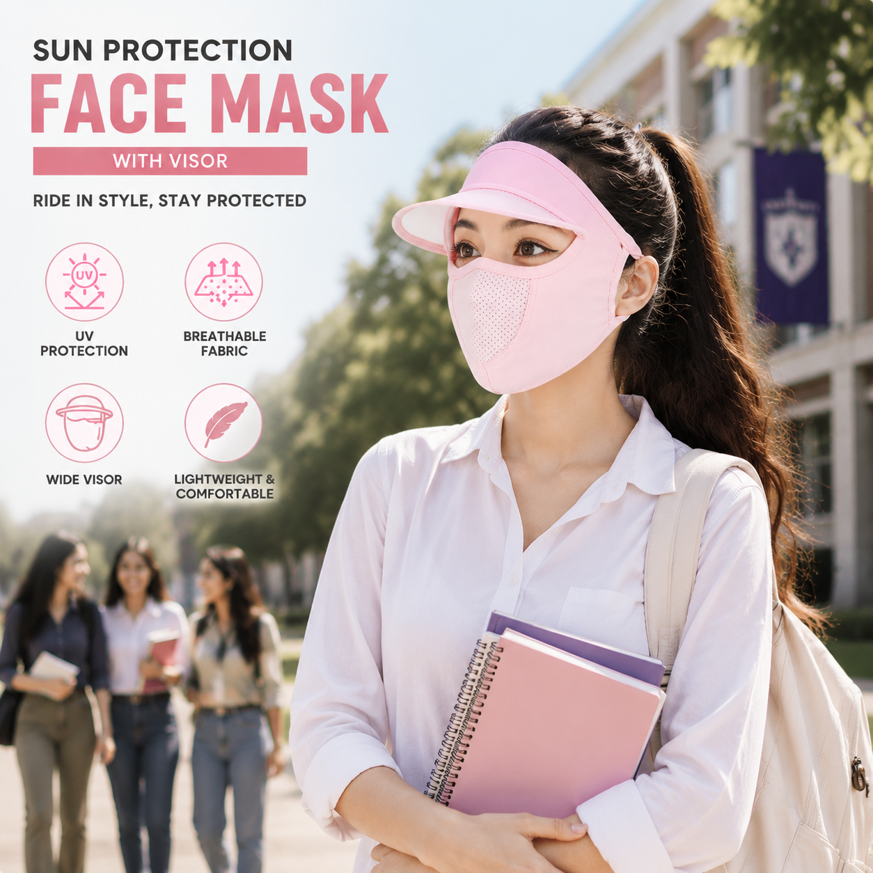 Sun Protection Hat with Facial Shield
