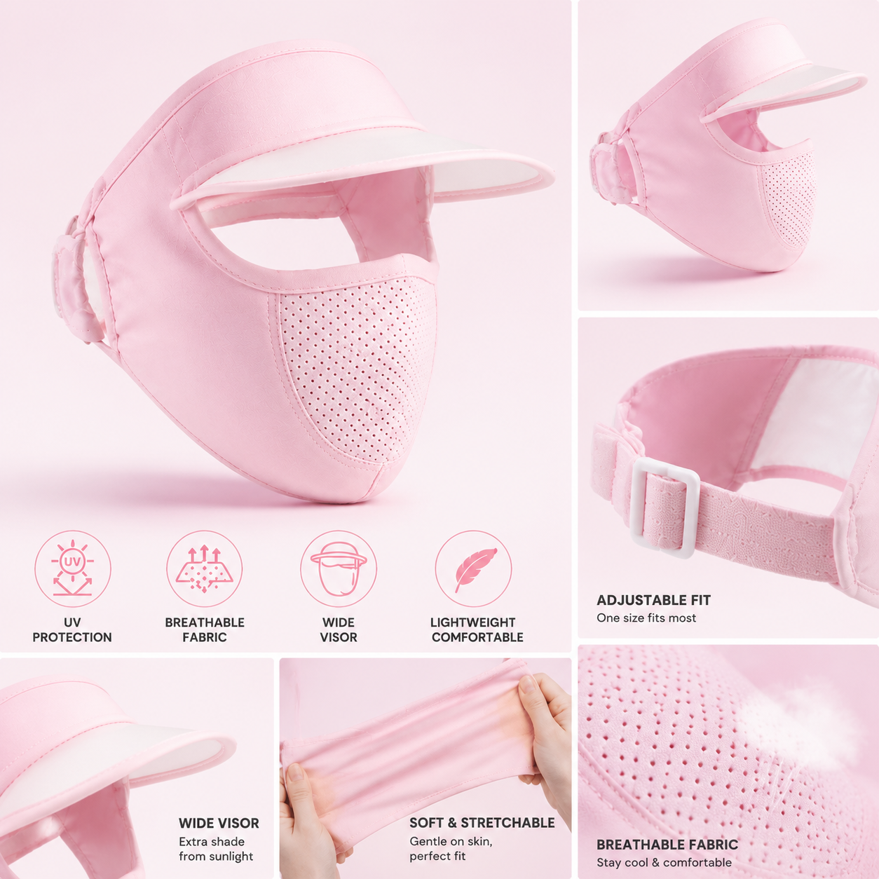 Sun Protection Hat with Facial Shield