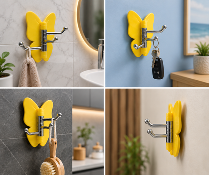 3-In-1 Rotatable Butterfly Wall Hook