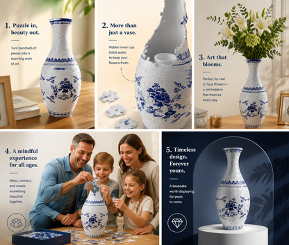 Elegant 3D Puzzle Vase