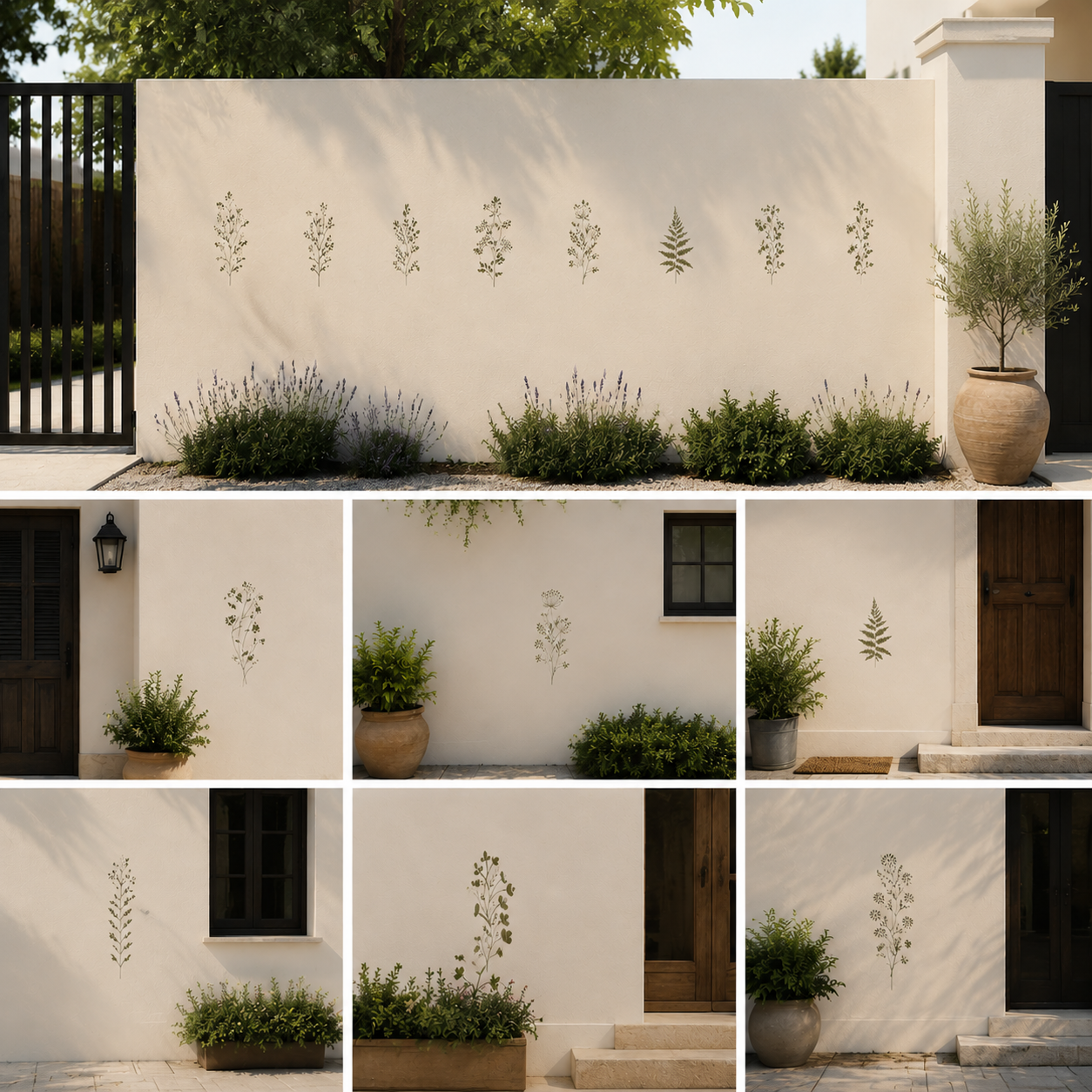 Re useable Beautiful Flower & Leaf Stencils Set