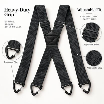 Men's X-Back Suspenders with Hook Clips