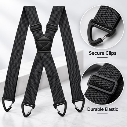 Men's X-Back Suspenders with Hook Clips