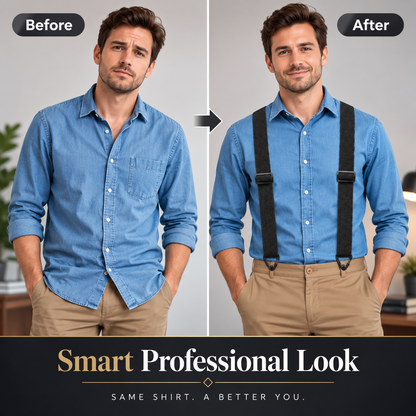 Men's X-Back Suspenders with Hook Clips