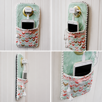 Easy Phone Charger Holder with Pockets