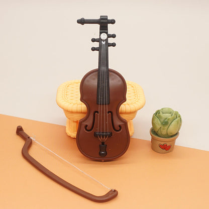 Mini Wooden Violin with Bow
