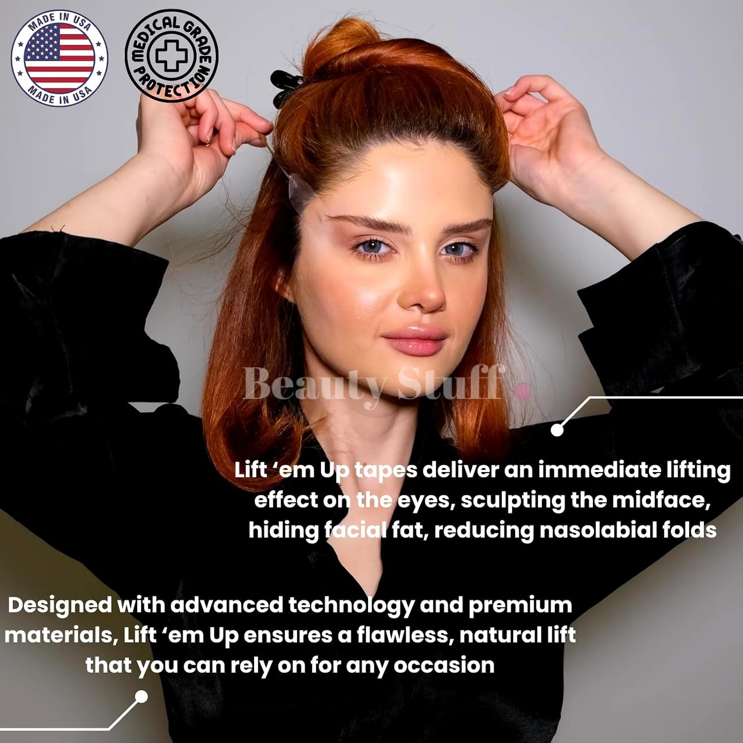 Anti-Sagging Face Lift Tape With Adjustable Elastic Band