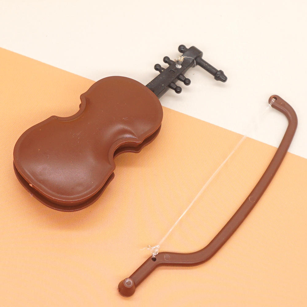 Mini Wooden Violin with Bow
