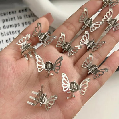 Vintage Sliver Butterfly Clip