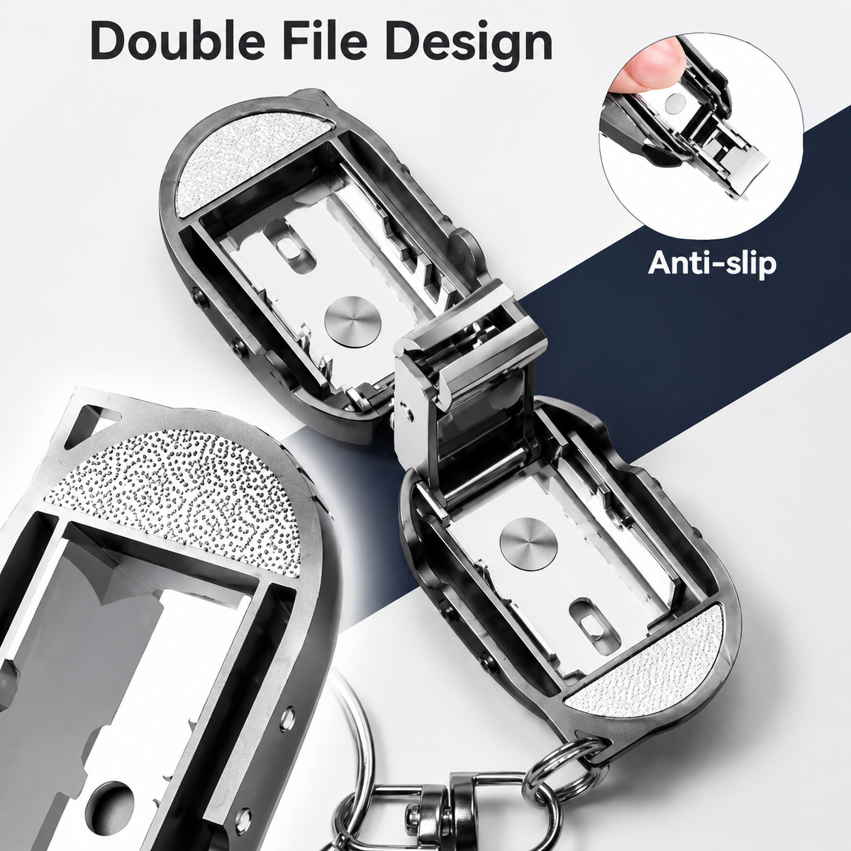 Mini Foldable Suitcase Nail Clipper Keychain