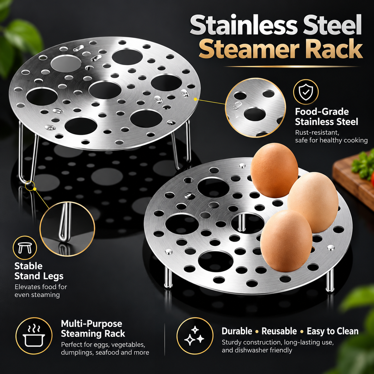 Stainless Steel Steamer Rack