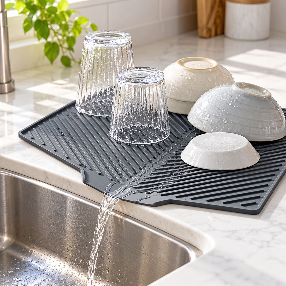 Dish Drying Silicone Drain Mat