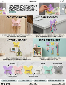 3-In-1 Rotatable Butterfly Wall Hook