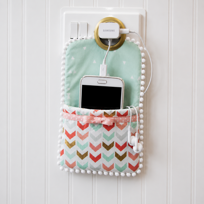 Easy Phone Charger Holder with Pockets