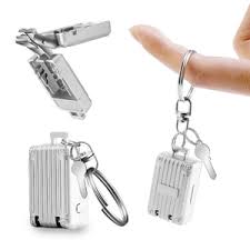 Mini Foldable Suitcase Nail Clipper Keychain
