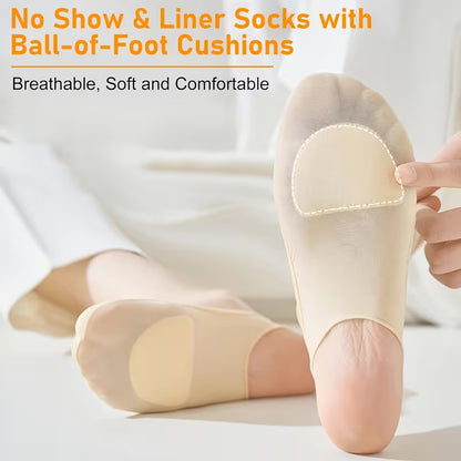 Soft Cushioning Invisible Boat Socks