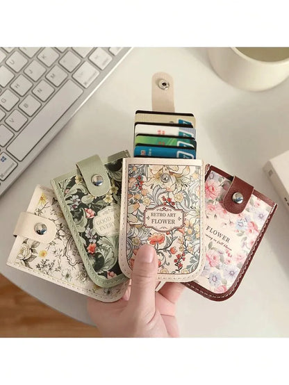 PULL UP VINTAGE FLORAL CARD HOLDER