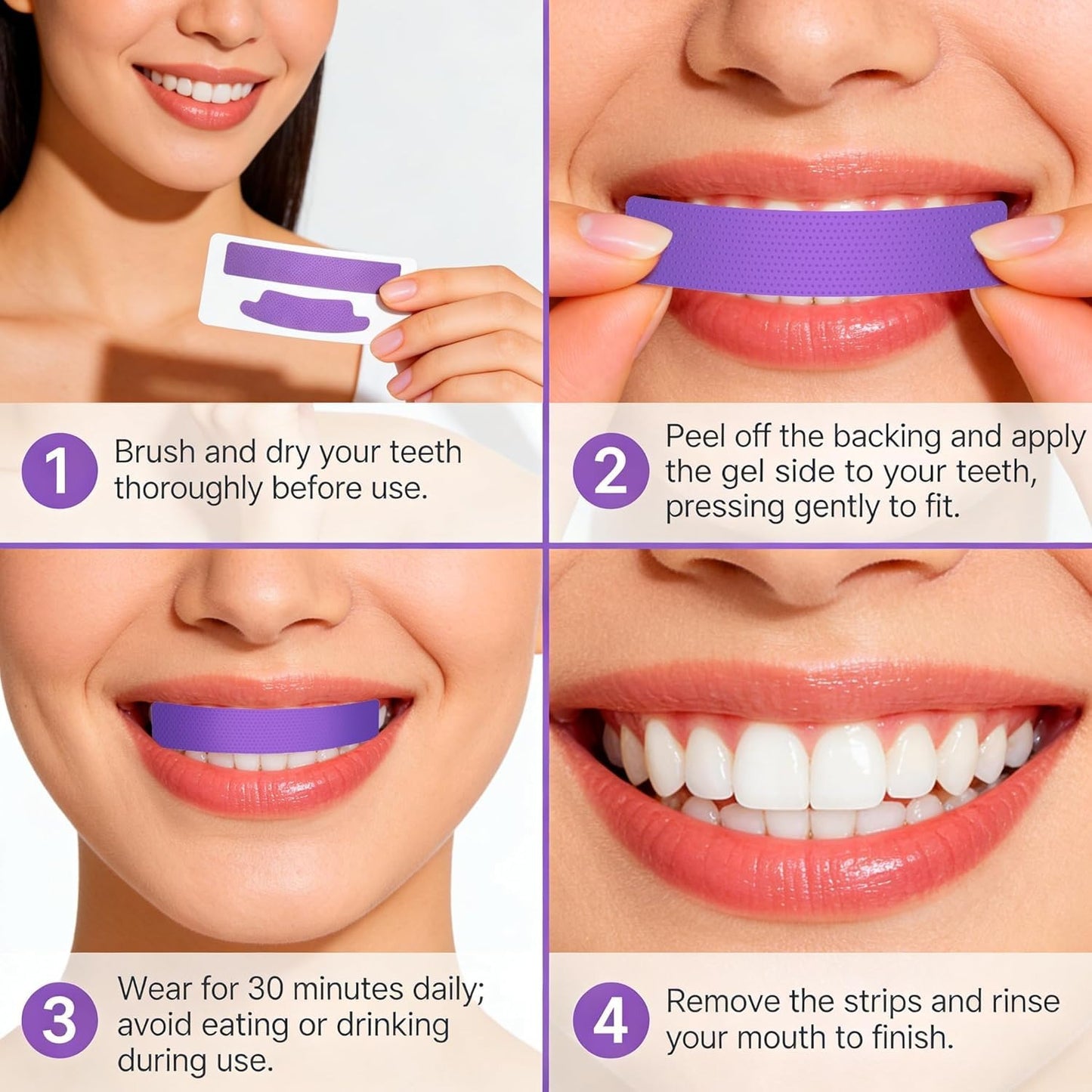 Purple Instant Teeth Whitening Strips
