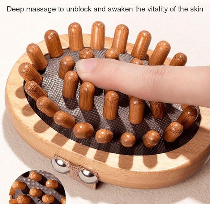 Wooden Meridian Massage Brush