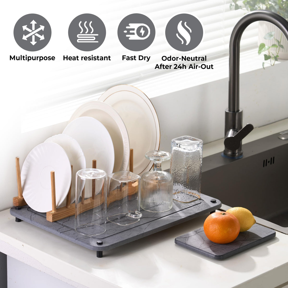 Dish Drying Silicone Drain Mat