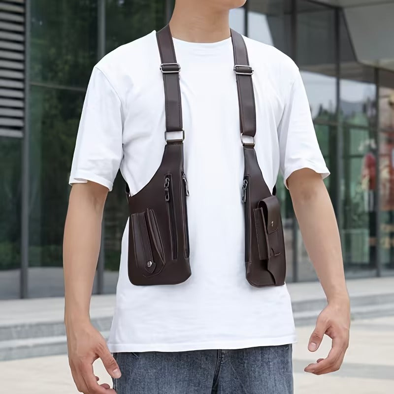 Adjustable Medieval Leather Harness Holster Bag