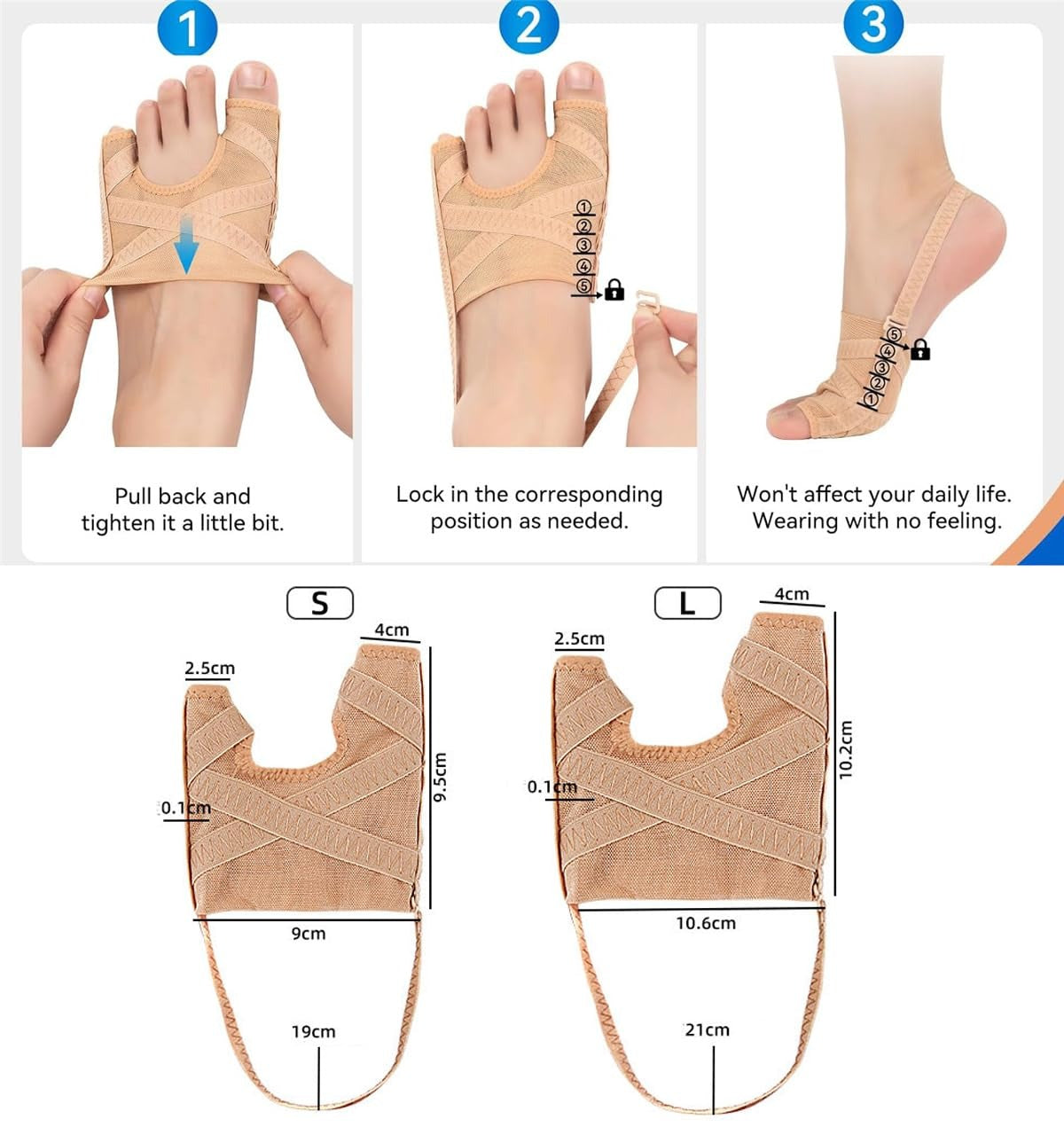 Unisex Bunion Corrector Big Toe & Tail Toe Pain Relief
