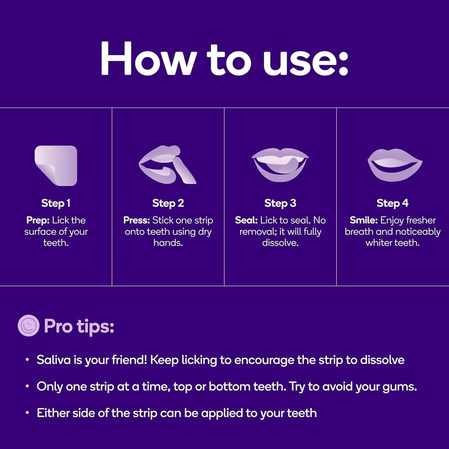 Purple Instant Teeth Whitening Strips