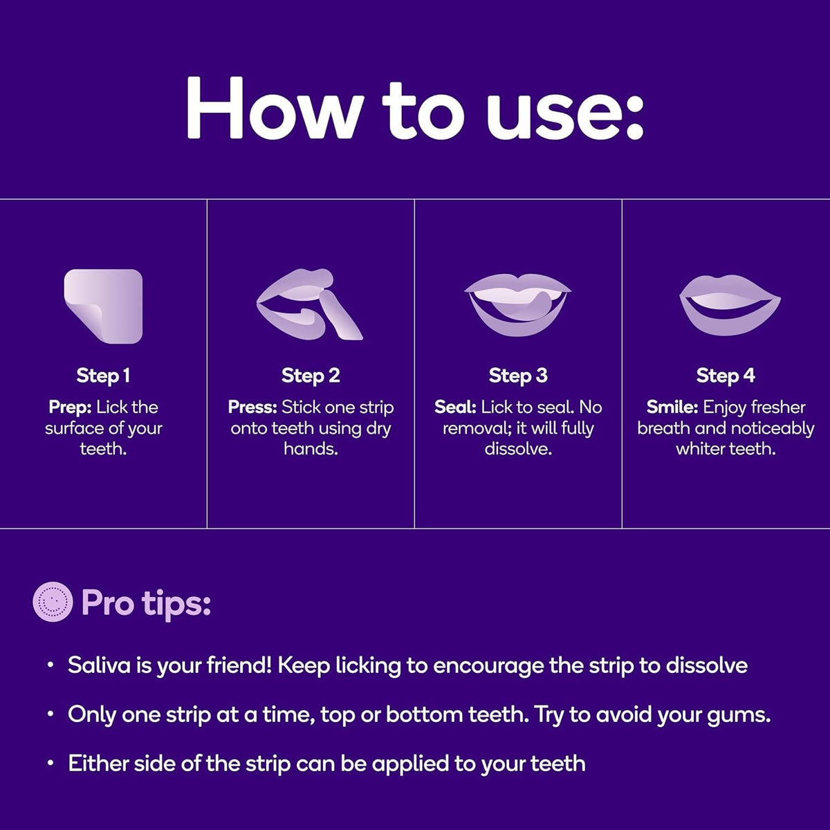 Purple Instant Teeth Whitening Strips