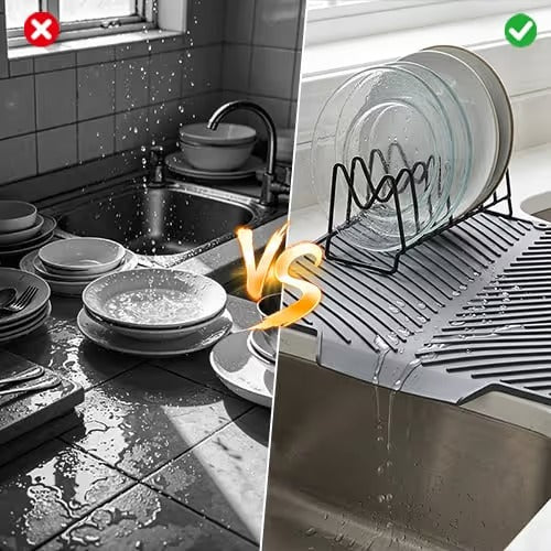 Dish Drying Silicone Drain Mat