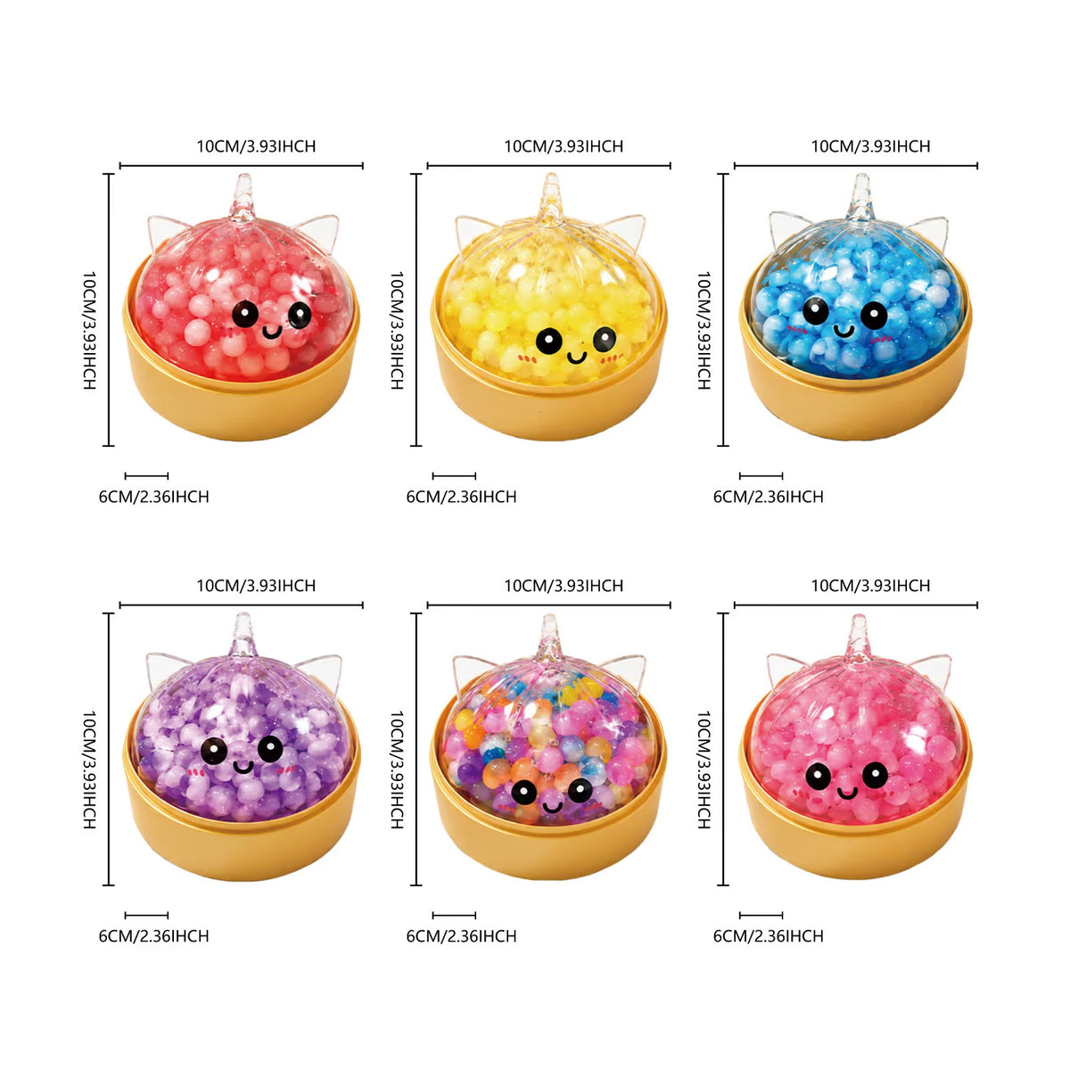 Unicorn Bun Squeeze Fidget Toy TPR Bead Stress Relief Toy