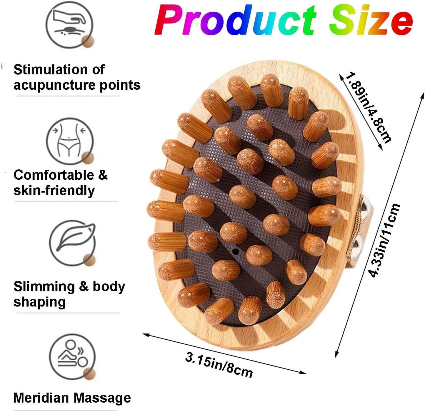 Wooden Meridian Massage Brush